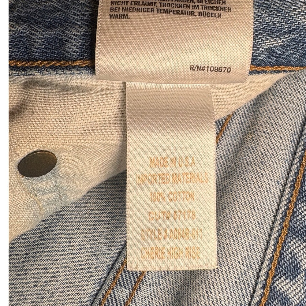 $188 AGOLDE Womens Jeans Size 31 Cherie High Rise Light Wash Distressed - Picture 11 of 11